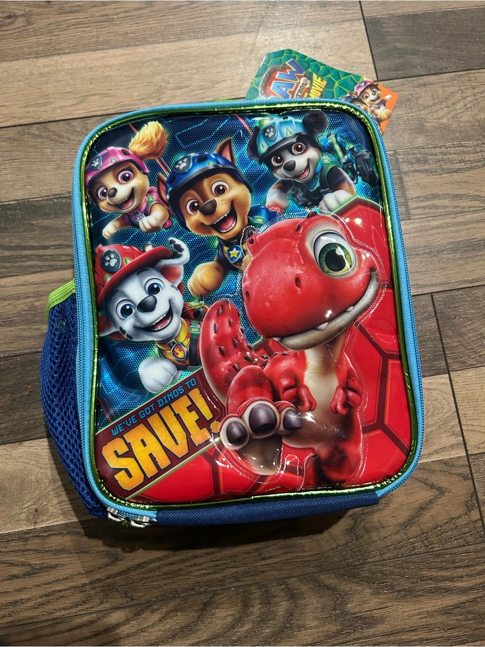 Paw Patrol Dino Rescue Lunch Bag - Red, Blue & Green
